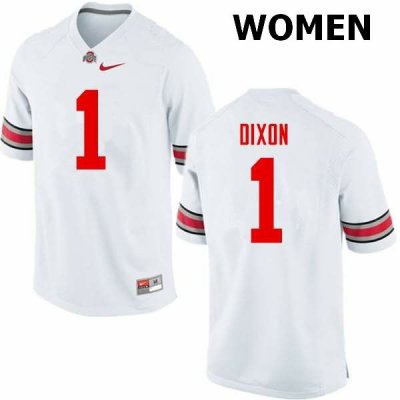 Women's Ohio State Buckeyes #1 Johnnie Dixon White Nike NCAA College Football Jersey Sport TDJ6644JQ